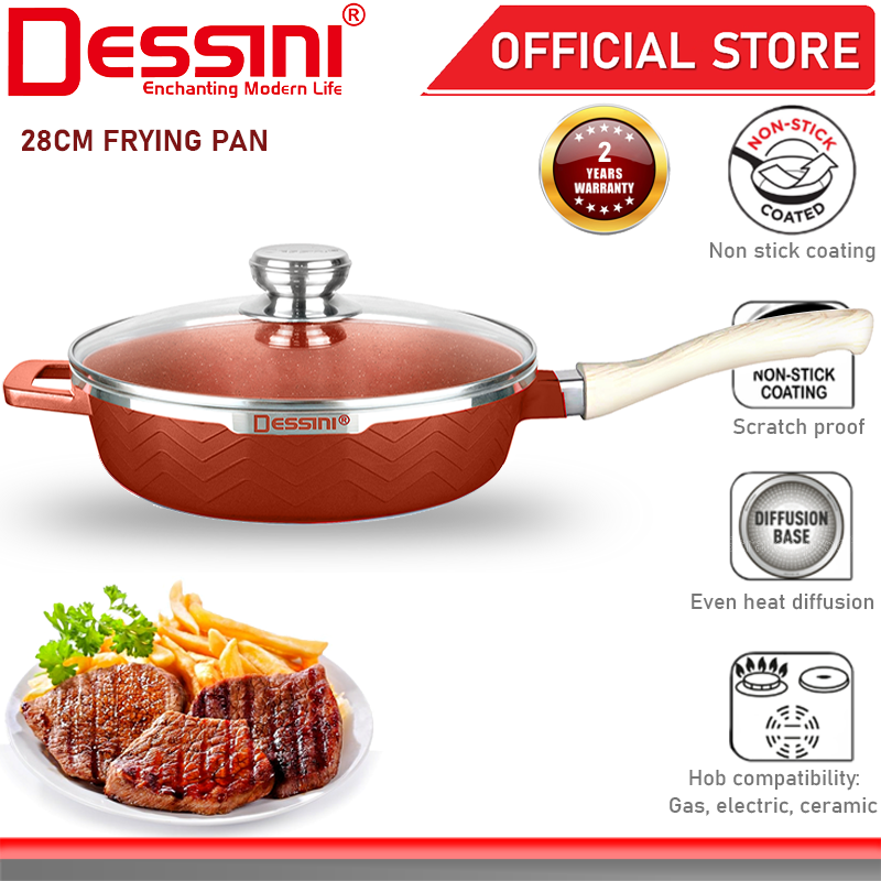 DESSINI ITALY Wave Series Granite Aluminium Non Stick Casserole Pot