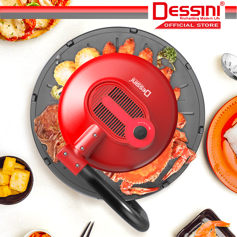 DESSINI ITALY Infrared Electric BBQ Grill Steak Frying Pan Teppanyaki