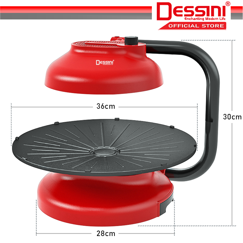 DESSINI ITALY Infrared Electric BBQ Grill Steak Frying Pan Teppanyaki
