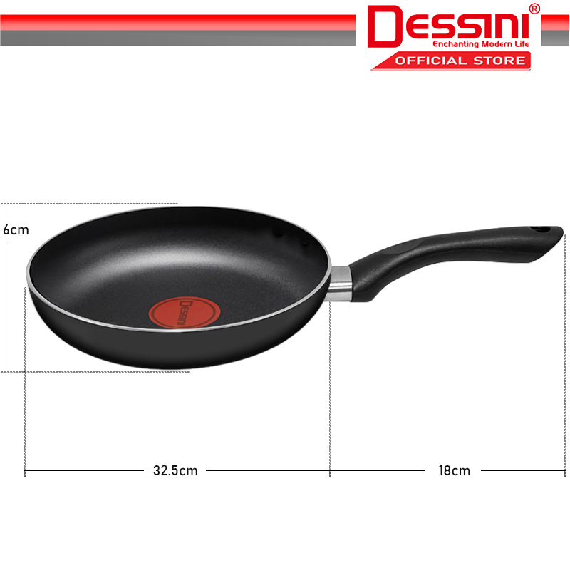DESSINI ITALY 32CM IThermo Heat Indicator Frying Pan Induction Non