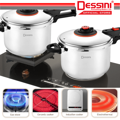 DESSINI ITALY 6L Non-stick Stainless Steel Induction Pressure